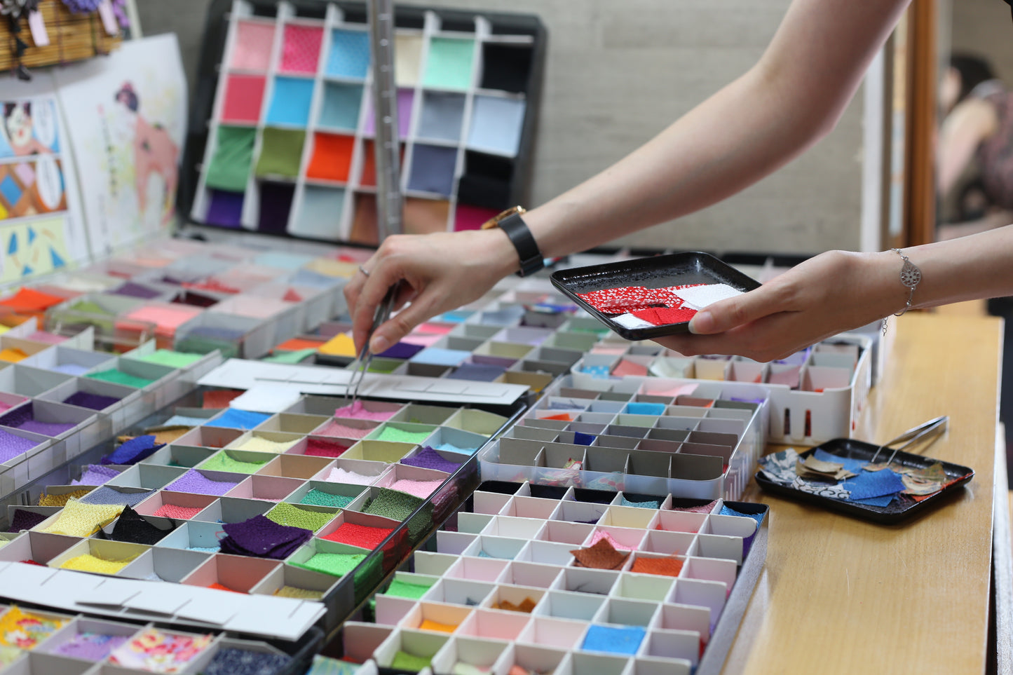 Kimono Flower Accessory Round Tsumami-zaiku