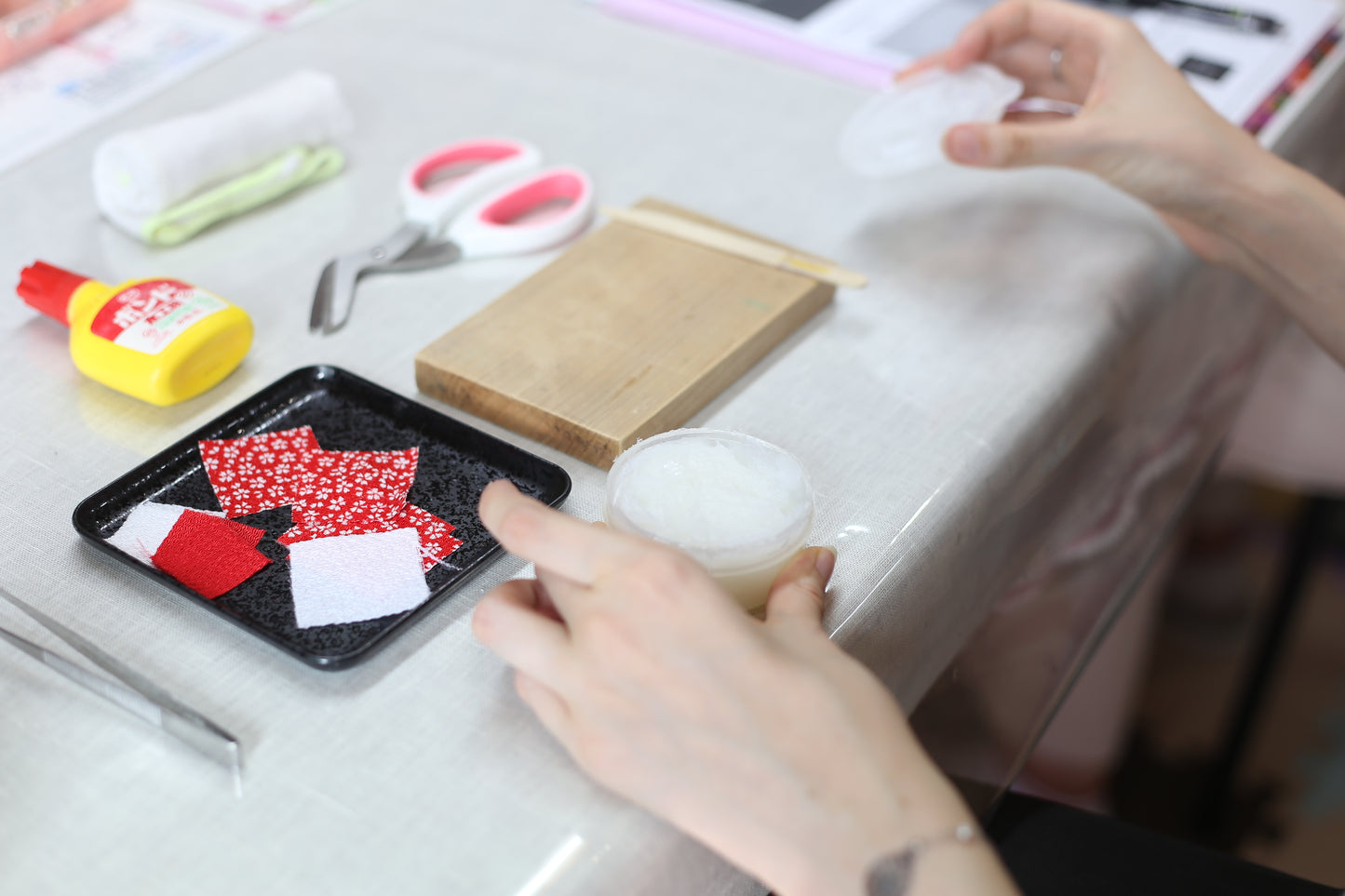 Kimono Flower Accessory Round Tsumami-zaiku