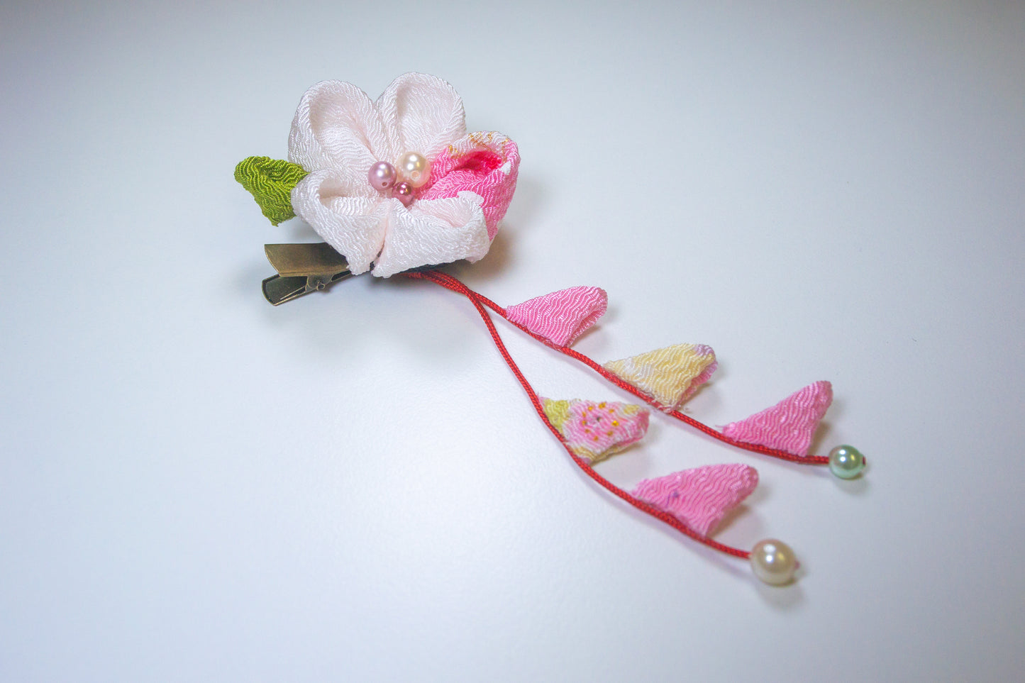 Kimono Flower Accessory Round Tsumami-zaiku