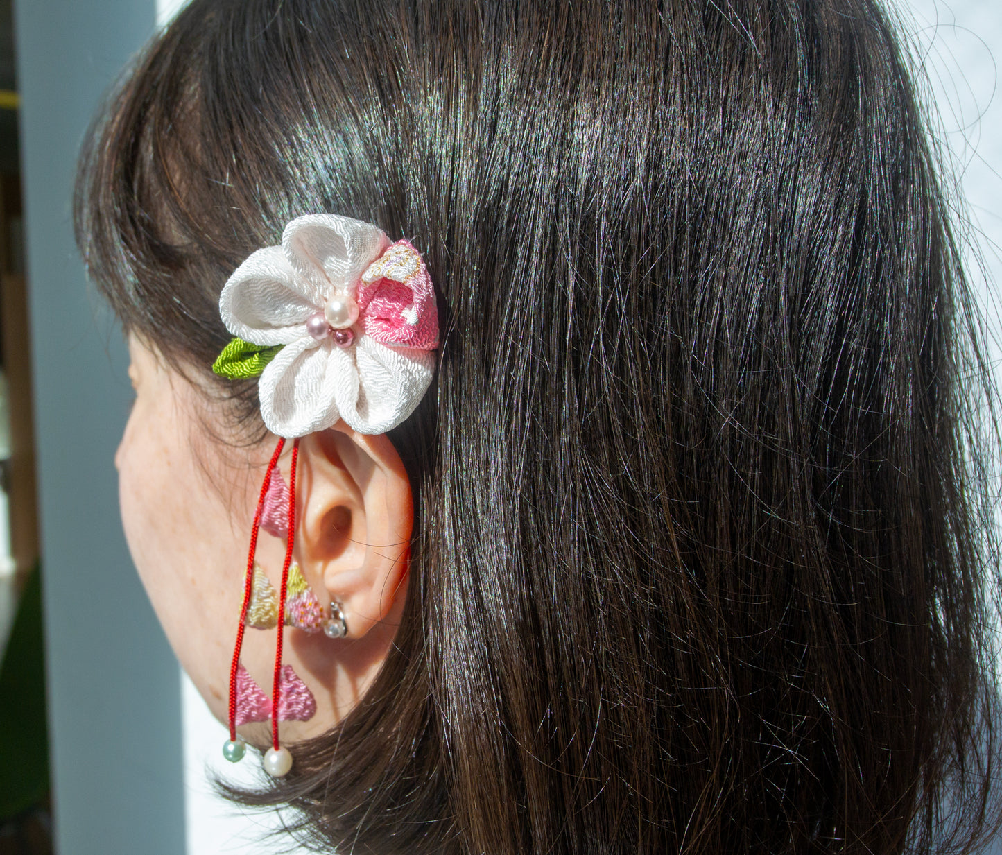 Kimono Flower Accessory Round Tsumami-zaiku